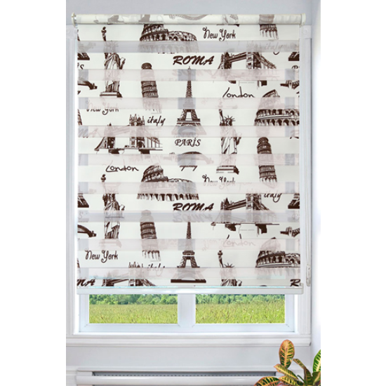 Baskılı Zebra Mutfak Perdesi